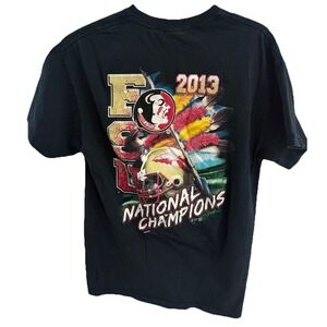 FLORIDA STATE FSU MENS SHIRT SIZE MEDIUM BLACK SHORT SLEEVE 2013 NATIONAL CHAMP